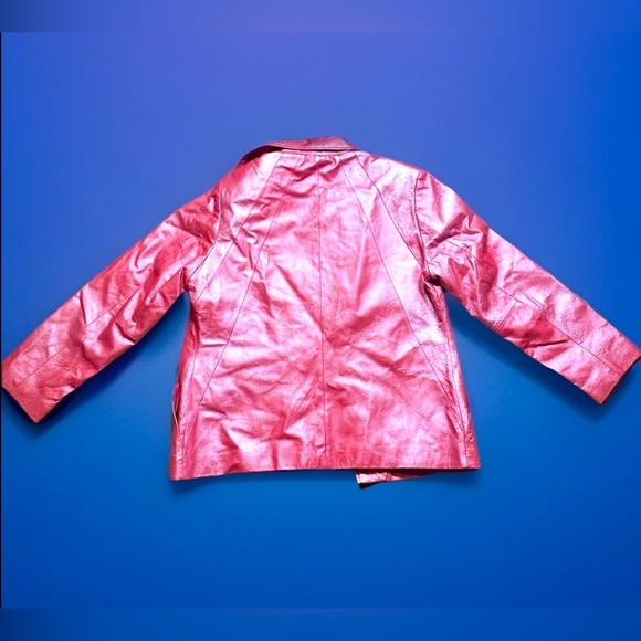 Sissy Princess Pamela McCoy Genuine leather Metallic Pearlescent blazer medium - Picture 5 of 5